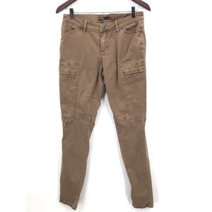 PrAna skinny cargo pants brown organic cotton outdoor trail hiking 8 women's